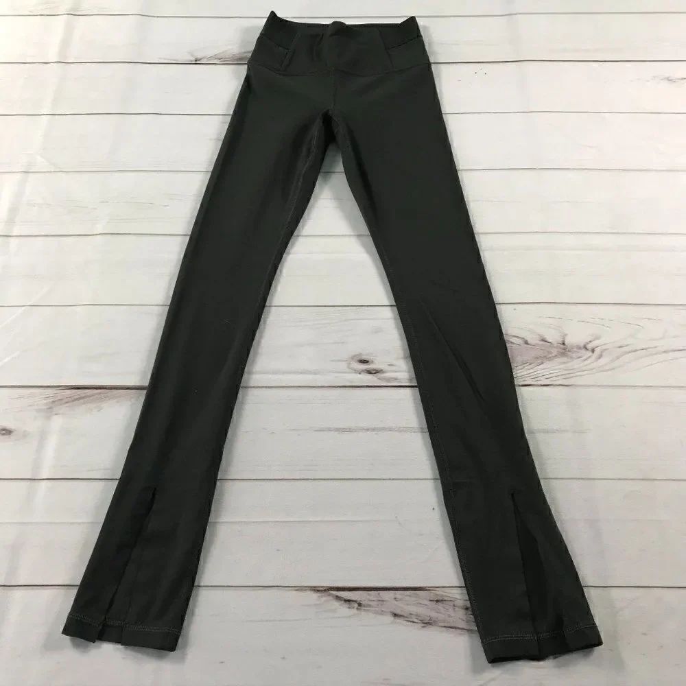 Athleta Women Dark Gray Aura Split Workout Pants XXS
